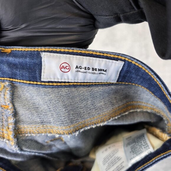 AG Adriano Goldschmied Jeans Womens 26R Blue Legging Super Skinny Distressed - Picture 12 of 14